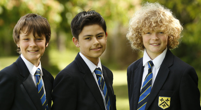 Students in school uniform