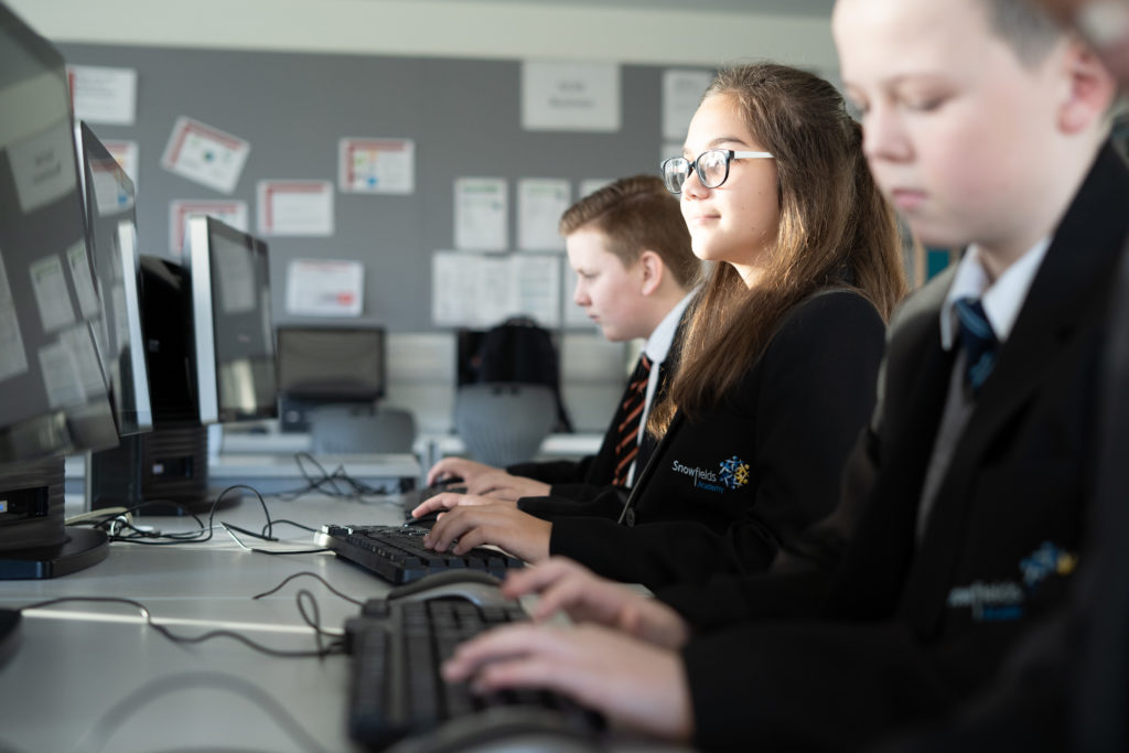 Students working on computers in the IT Suite