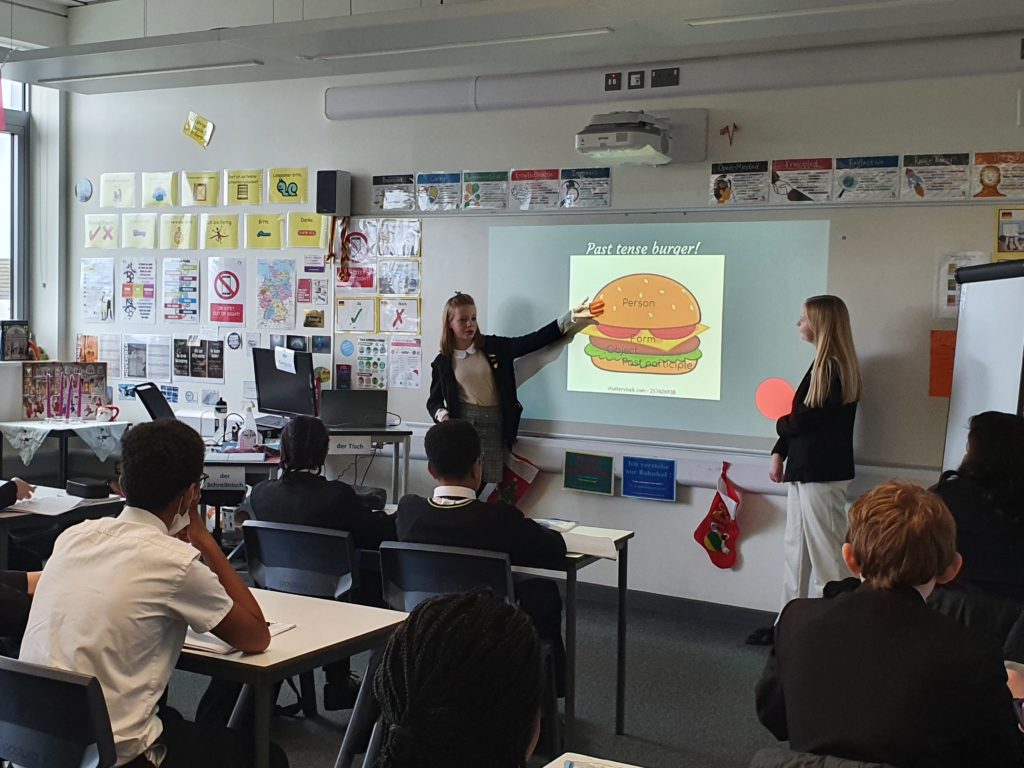 Photo of students teaching a German class at The Leigh UTC.