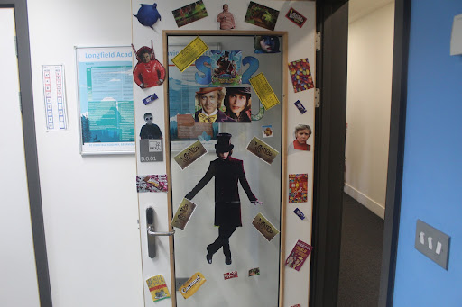 Longfield Academy's tutor World Book Day themed door