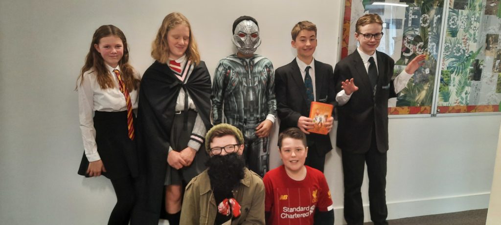 Students from Snowfields dressed up for World Book Day