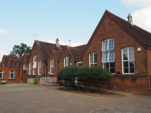 Landscape shot of the exterior of the Marden Primary Academy building.