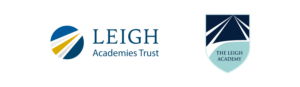 The Leigh Academies Trust and The Leigh Academy logos placed alongside one another against a white background.